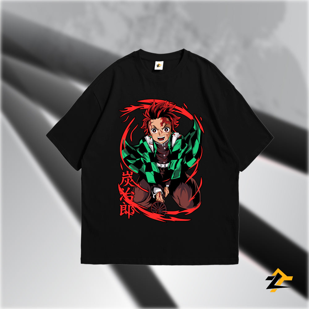 Premium Drop Shoulder T-Shirt (Tanjiro)